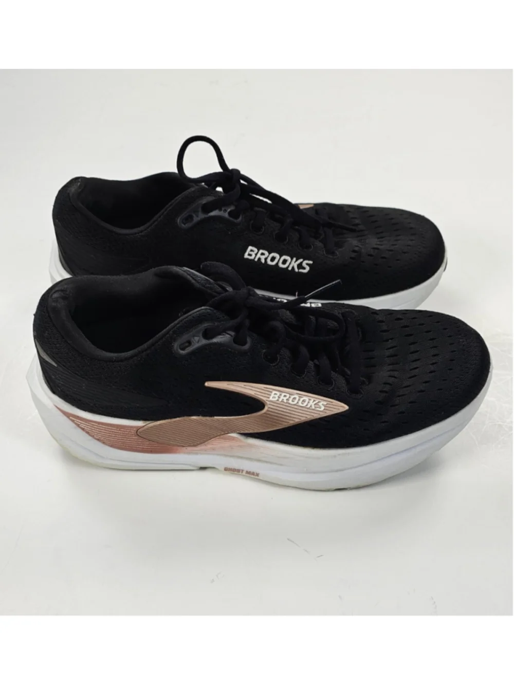 Brooks Ghost Max 3 Womens Size 8 B Running Shoes Black Rose Gold 1204571B043